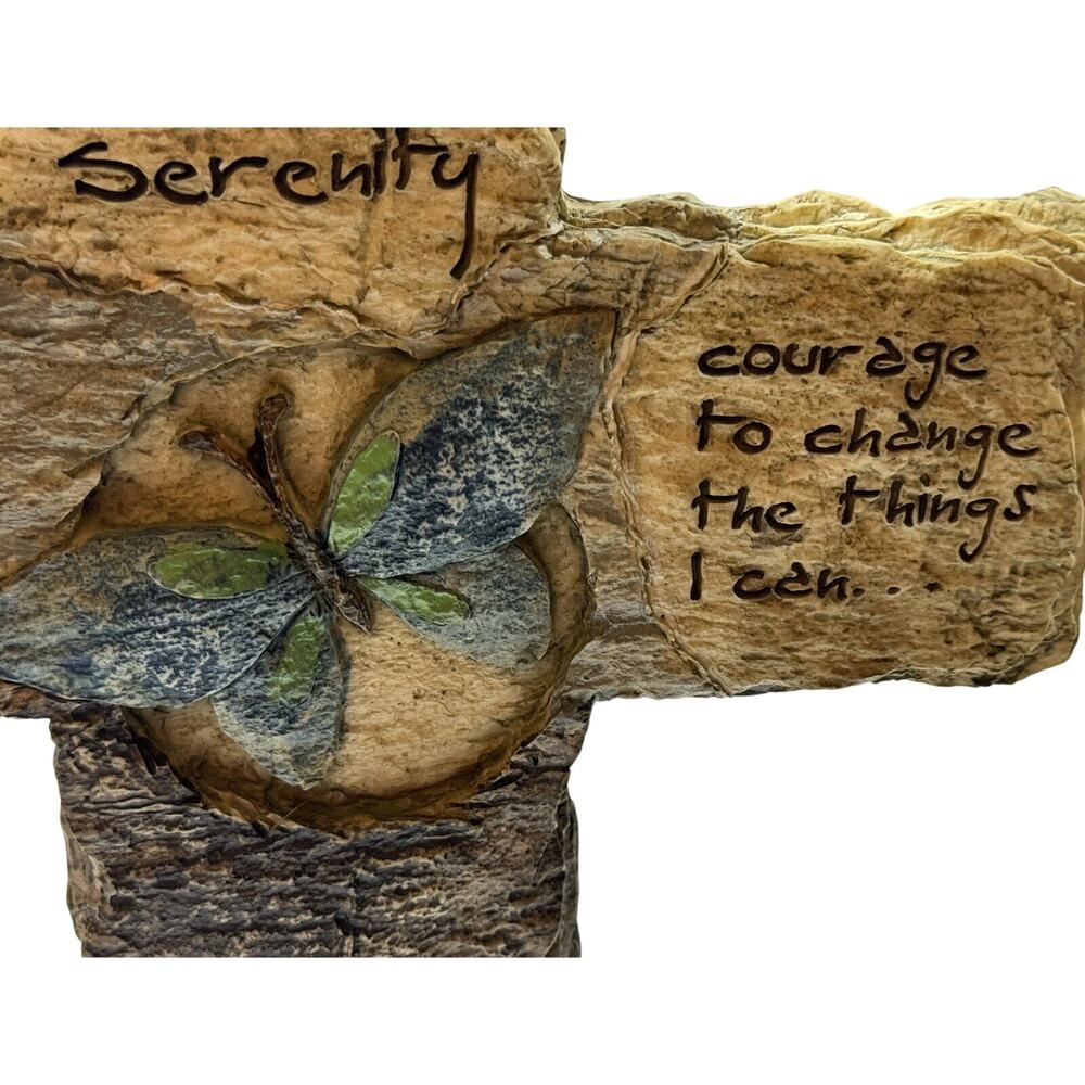 3D RESIN CROSS OF CHRIST "God Grant Me The Serenity..." Standing Cross - Picture 12 of 15